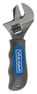 2-in-1 Stubby Adjustable Wrench With Pipe Wrench Functionality