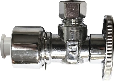 Keeney K2622PCPOLF Angle Stop Valve, 1/2 x 3/8 In. Compression, Brass