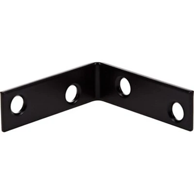 853924 2 x 0.625 in. Corner Brace, Black - Pack of 4