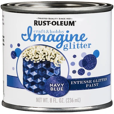 Rust-Oleum 350117 Imagine Glitter Navy Blue Craft Paint, 8 Oz