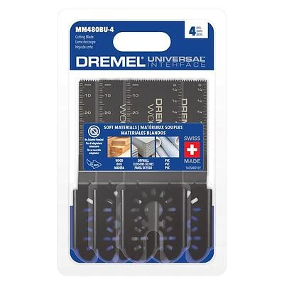 Dremel MM480BU-4 Wood Flush Cut Blades, Dual Interface, 4-Pack