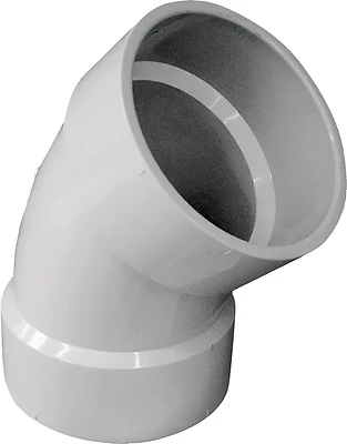4 Inch Dwv Pvc 45 Degree Elbow Pipe Fitting - Hub Connection
