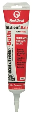 Duraguard 5.5 Oz. White Siliconized Acrylic Caulk For Kitchen And Bath