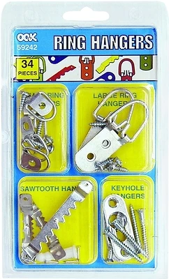 OOK 59242 Picture Hanger Kit, Steel/Zinc, 32-Piece
