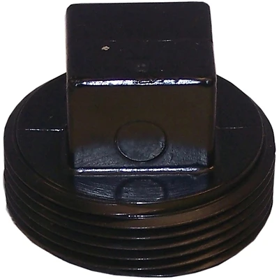 1-1/2 Inch Abs Threaded Plug, Schedule 40, Mnpt Connection, Black