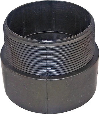 3 Inch Abs Male Adapter, Schedule 40, Mnpt X Hub Connection, Black