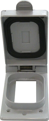 Cantex Receptacle Cover, 1-Gang PVC, GFCI, Gray