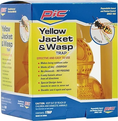 Pic WTRP Wasp and Hornet Trap, Chemical-Free, 6-Pack