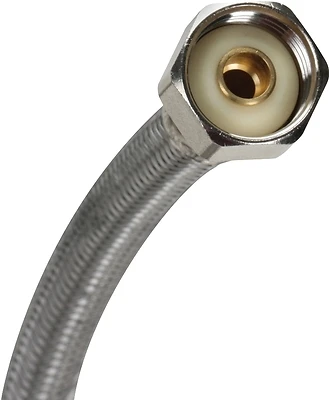 12 In. Pvc Faucet Supply Line With Braided Stainless Steel Wire