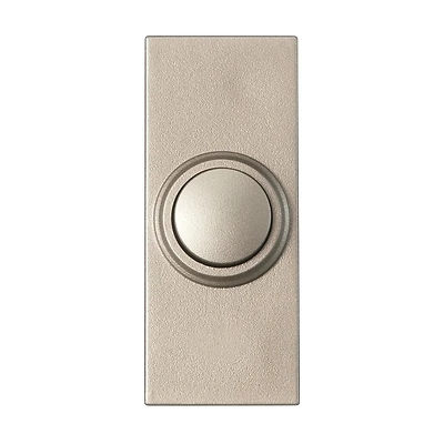 Satin Nickel Wireless Pushbutton Doorbell - Model 18000219