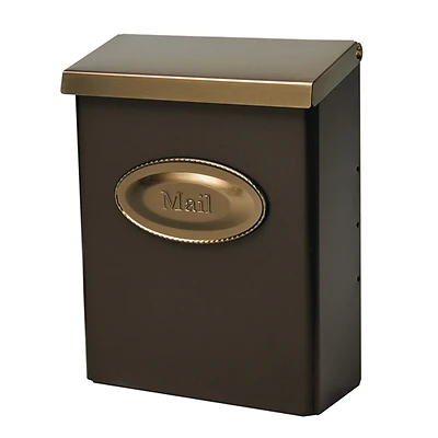 Architectural Mailboxes Gibraltar Designer DMVKGVAM Wall-Mount Mailbox, Galvanized Steel, Venetian Bronze, 440 cu-in