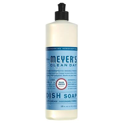 Mrs. Meyer's Clean Day 11926 Liquid Dish Soap, Rain Scent, 16 Oz