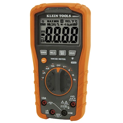 Mm450 -40 To 1832°f Lcd Digital Multimeter, Auto-ranging, Slim Profile, 1 Pk