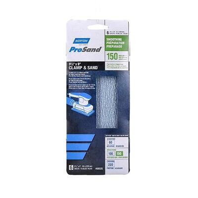 Norton ProSand A259PS 9 In. L X 3 In. W Aluminum Oxide 150 Grit Sanding Sheets