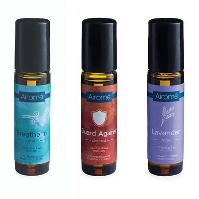 Lavender, Breathe In & Guard Against Roll-on Essential Oils 3-piece Set
