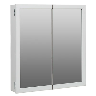 25.38 In. H X 25.38 In. W X 4.50 In. D Rectangle White Medicine Cabinet/mirror