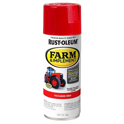 Rust-Oleum 350444 Specialty Enamel Spray Paint, Toolbox Red Gloss, 12 Oz