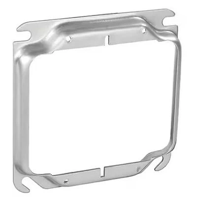 Southwire 52C17-UPC 2-Device Square Raised Box Cover, 4 x 4 In., Steel