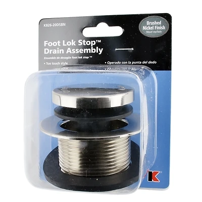 1-1/2-in Brushed Nickel Foot Lok Closure Assembly With Strainer
