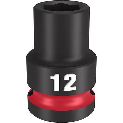 Shockwave 12 Mm X 1/2 In. Drive Metric/sae 6 Point Standard Impact Socket