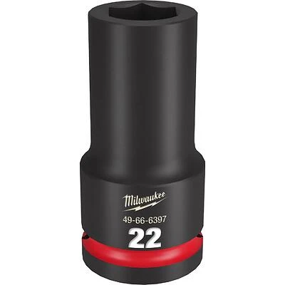 Shockwave 22 Mm X 3/4 In. Drive Metric/sae 6 Point Deep Impact Socket