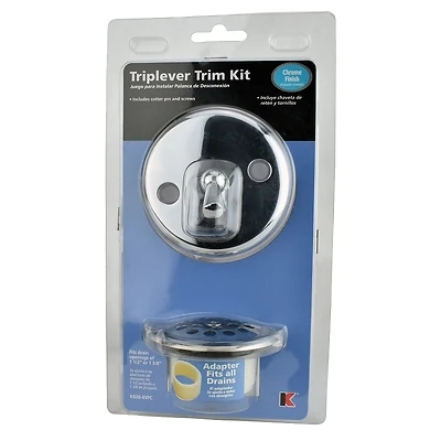 1.5-in Chrome Triplever Drain Trim Kit With Conversion Bushing And Strainer