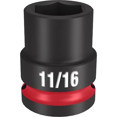 Shockwave 11/16 In. X 1/2 In. Drive Sae 6 Point Standard Impact Socket