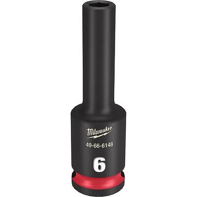 Shockwave 6 Mm X 3/8 In. Drive Metric/sae 6 Point Deep Impact Socket