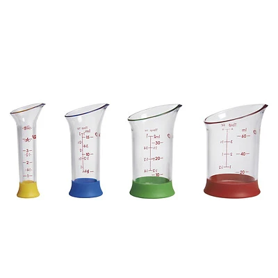 Oxo 1263680 Good Grips Plastic Measuring Beakers Set, 4-Piece