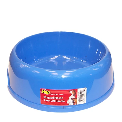 Blue Plain Plastic Jumbo Pet Dish 52 Oz. For Dogs And Cats