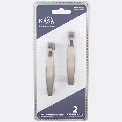 Hardware Resources K1213SN-2 Cabinet Pull, 3-1/2 in L Handle, 1-1/16 in H Handle, 1-1/16 in Projection, Zinc