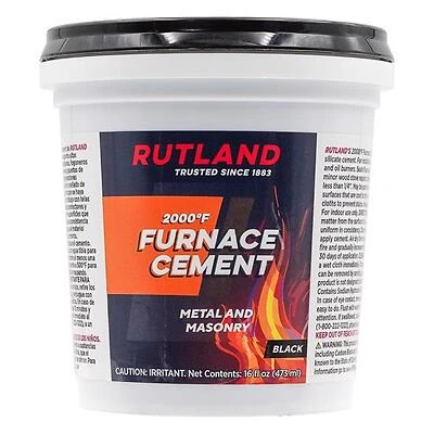 16 Ounce Black Furnace Cement For Repairs And Sealing Joints
