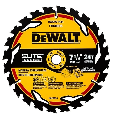 Elite Circular Saw Blade, 24-Tooth, 7-1/4 In.