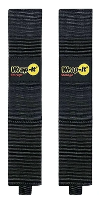 Wrap-It 102-TWIN-16BL Hook 'N Hang Cord Storage Strap, Black, 2-Pk.