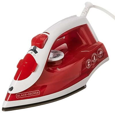 Trueglide Variable Control Compact Steam Iron, Red With Nonstick Plate