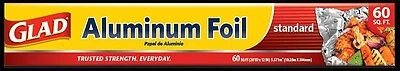 60 Ft. Standard Aluminum Foil - Heavy Duty, Easy Cut, Freezer Safe