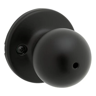 Kwikset 300P Polo Privacy Door Knob, Matte Black