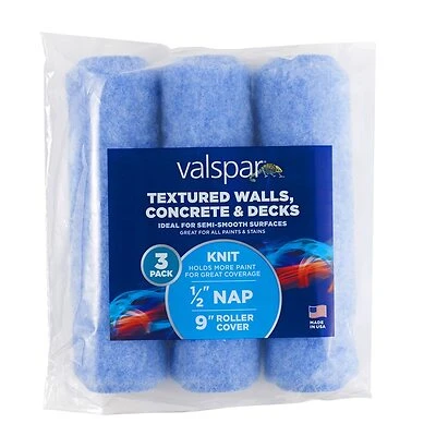 3 Pk 9 In Standard Polyester Paint Roller Cover, 1/2 In Nap, Model 888972950