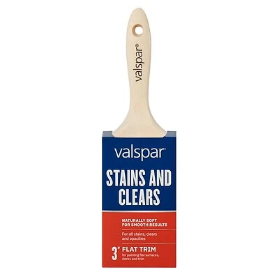 Natural Bristle-polyester Blend Flat 3-inch Paint Brush For Smooth Finishes