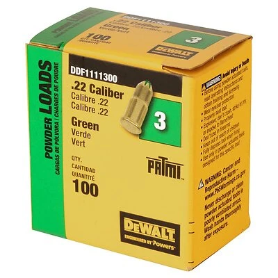 100-count 0.22 Caliber Powder Actuated Loads For Reliable Performance