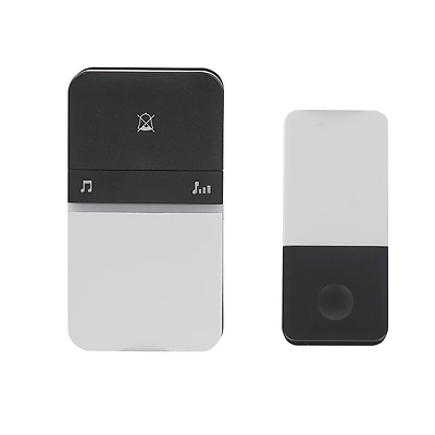 Wireless Door Chime Bell - Black/white Plastic, Model 18000154