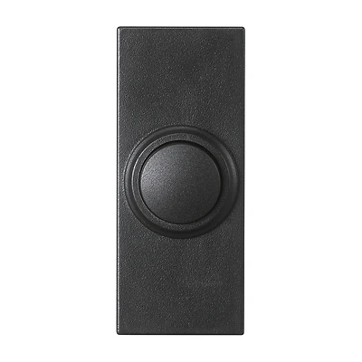 Heath Zenith Wireless Push Button Doorbell, Black, 150 Ft Range