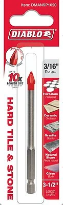 3/16 In. X 3-1/2 In. Carbide Tipped Drill Bit For Glass, Tile & Stone