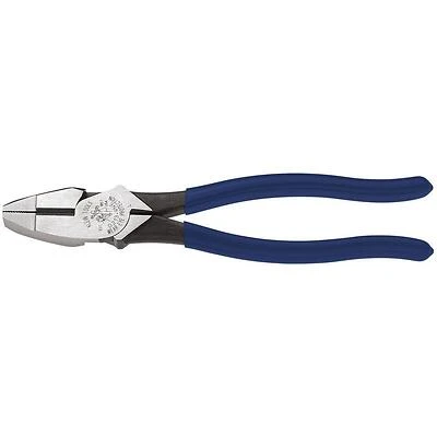 Klein Tools D213-9NE Linesman Pliers, 9-3/8 In, High-Leverage, Blue Handle