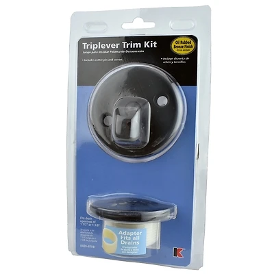 1.5-in Oil-rubbed Bronze Triplever Drain Trim Kit With Conversion Bushing
