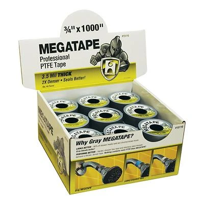 Hercules 15110 Mega Tape PTFE Thread Seal Tape, 0.75 In. X 1000 In.