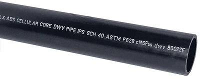 Schedule 40 Abs/dwv Foam Core Pipe, 2 Inch X 10 Feet, Plain End