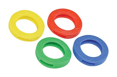 7/8 In. Diameter Plastic Assorted Key Bands - 4 Pack