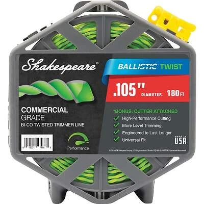 Ballistic Twist 0.105 In. X 180 Ft. Trimmer Line With Cutter