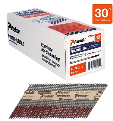 3-1/4 In. Framing Bright Steel Nail Full Round Head - 750 Count